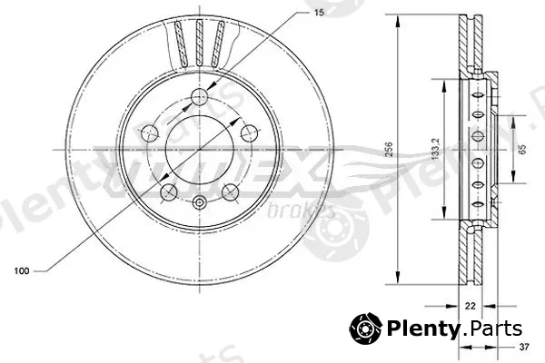 TOMEX Brakes TX70-03 — Brake Disc