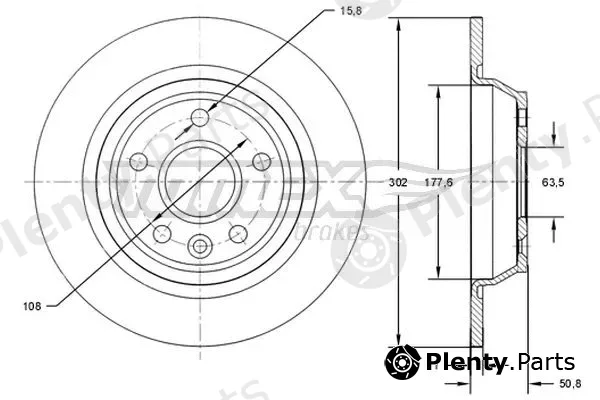TOMEX Brakes TX71-61 — Brake Disc