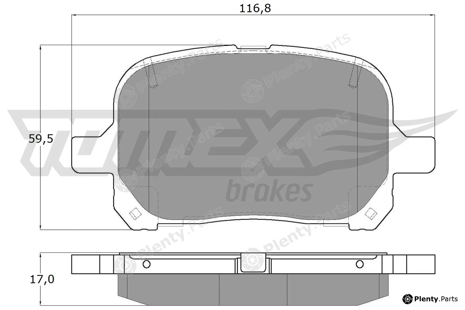 TOMEX Brakes TX13-73 — Brake Pad Set, disc brake