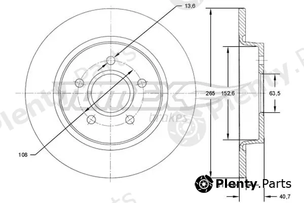 TOMEX Brakes TX71-94 — Brake Disc