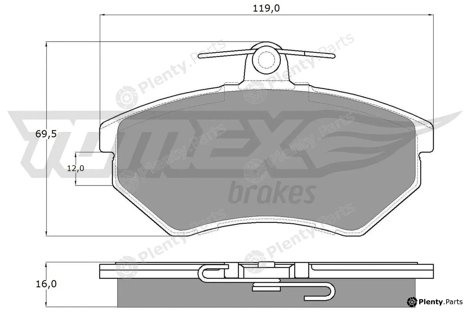 TOMEX Brakes TX10-63 — Brake Pad Set, disc brake