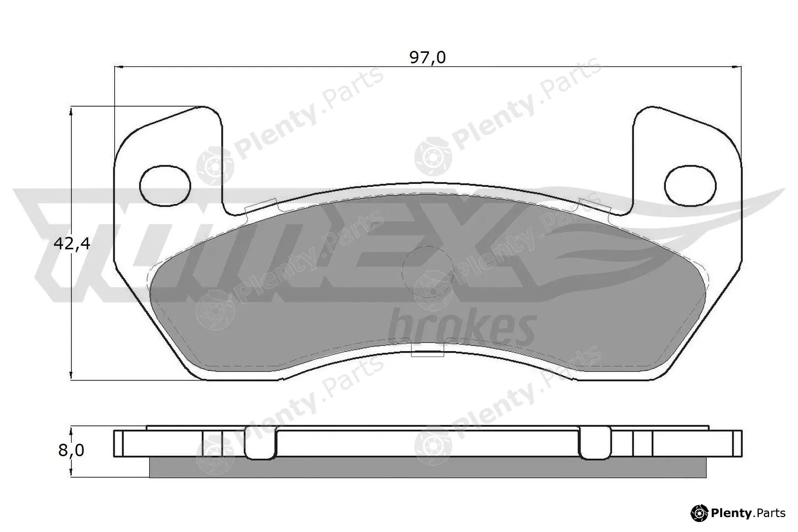 TOMEX Brakes TX18-83 — Brake Pad Set, disc brake