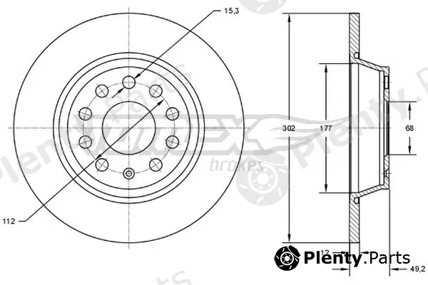 TOMEX Brakes TX72-92 — Brake Disc