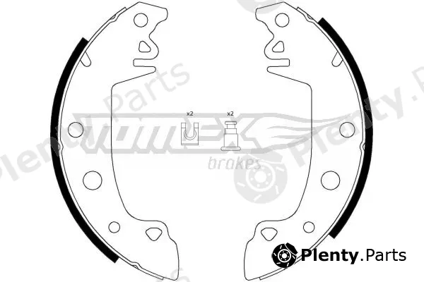TOMEX Brakes TX21-28 — Brake Shoe Set