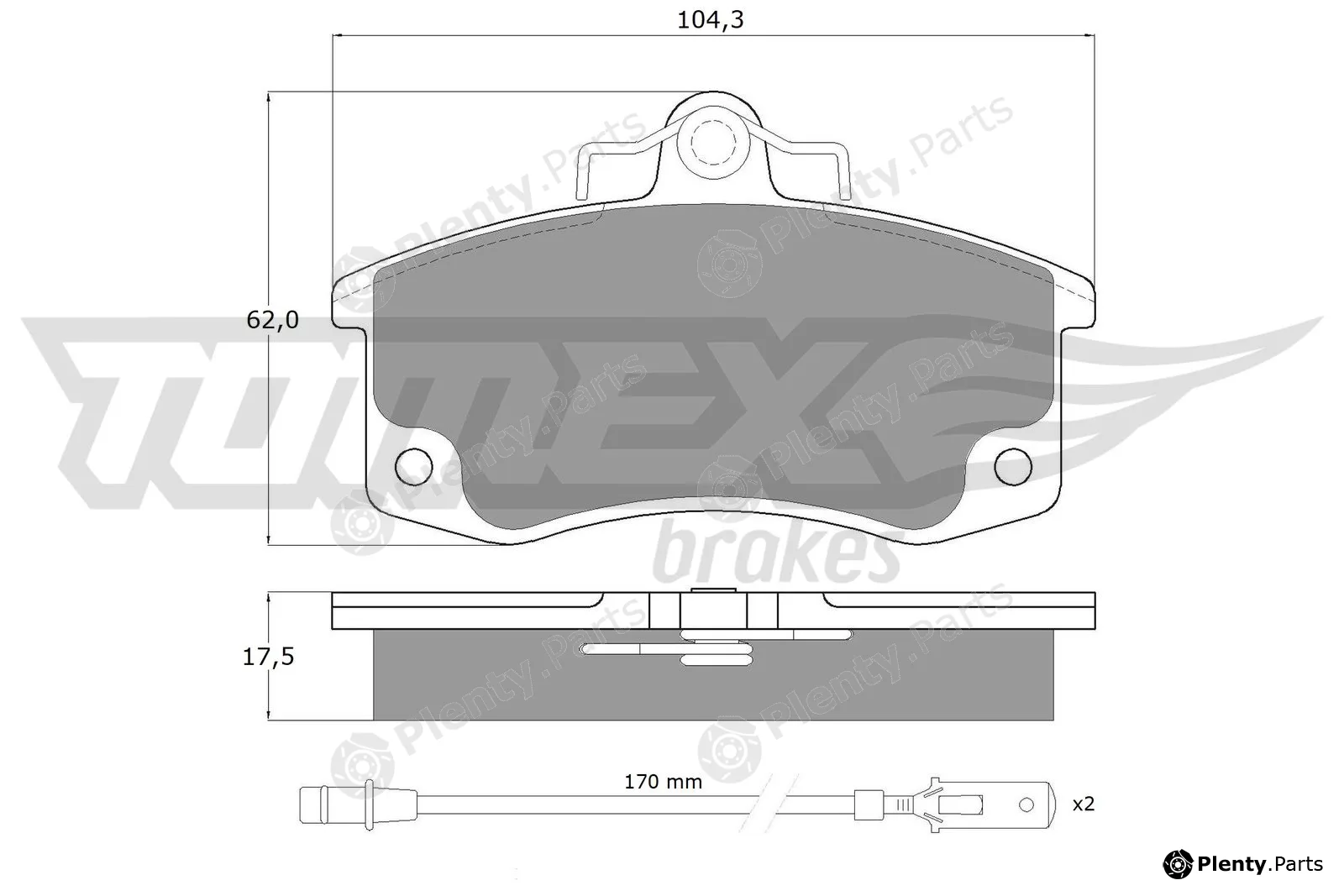 TOMEX Brakes TX10-361 — Brake Pad Set, disc brake