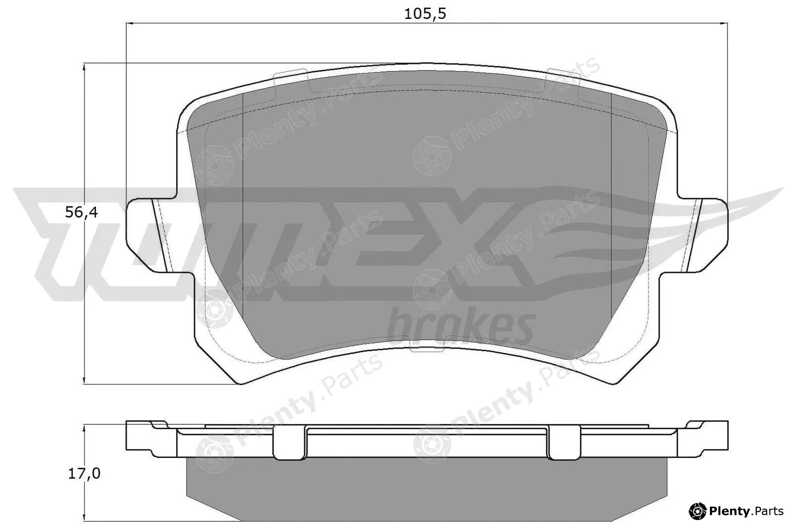 TOMEX Brakes TX15-83 — Brake Pad Set, disc brake