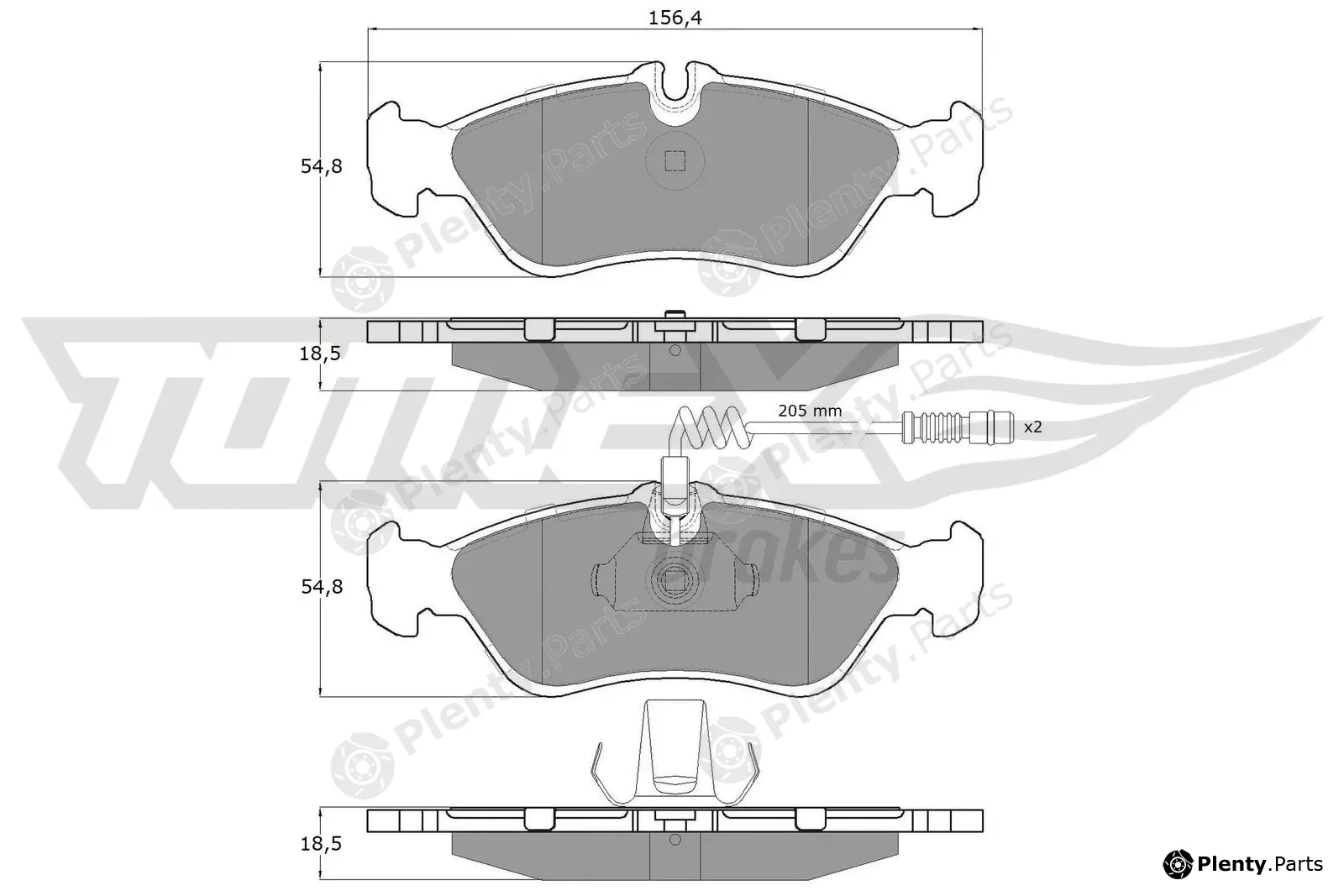 TOMEX Brakes TX11-491 — Brake Pad Set, disc brake