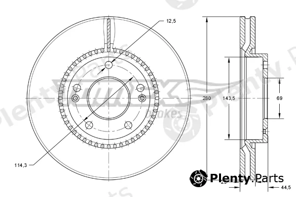 TOMEX Brakes TX73-30 — Brake Disc