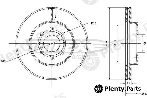 TOMEX Brakes TX70-68 — Brake Disc