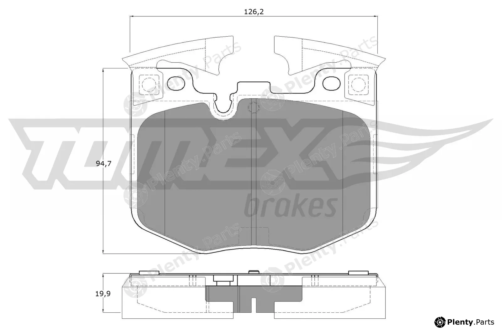 TOMEX Brakes TX19-86 — Brake Pad Set, disc brake