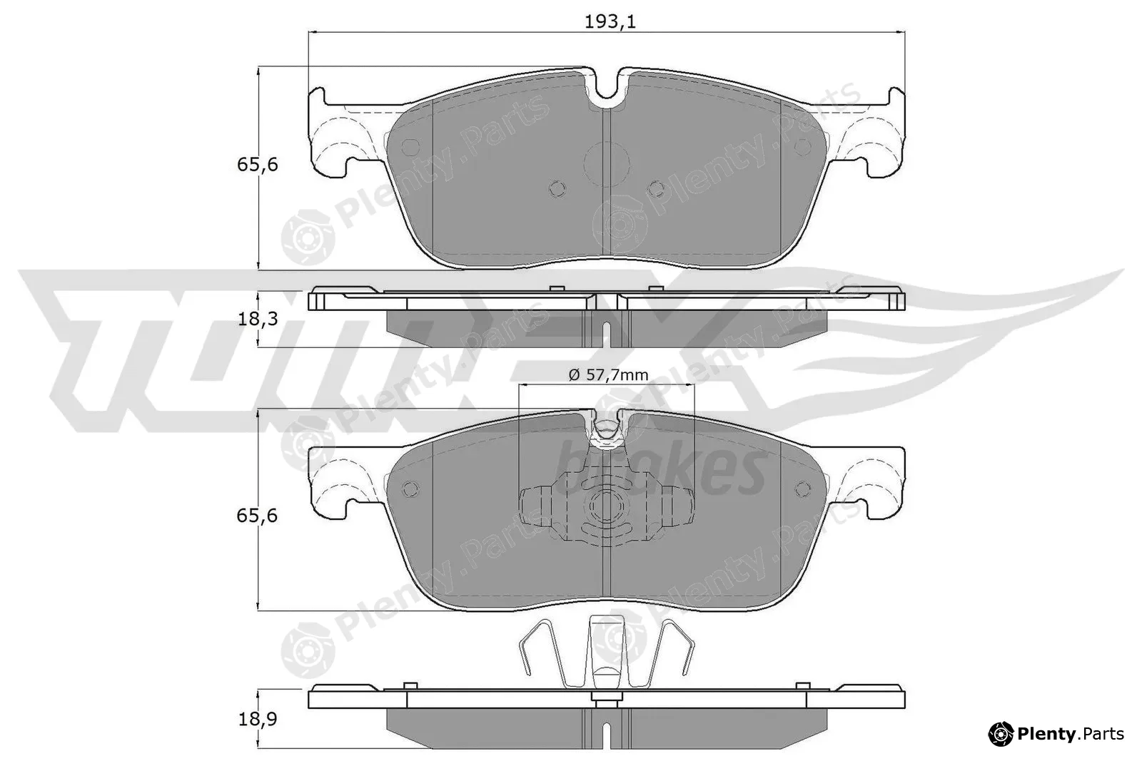 TOMEX Brakes TX18-151 — Brake Pad Set, disc brake