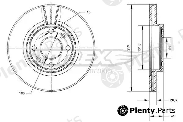 TOMEX Brakes TX70-10 — Brake Disc