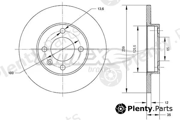 TOMEX Brakes TX70-38 — Brake Disc