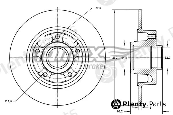 TOMEX Brakes TX73-561 — Brake Disc