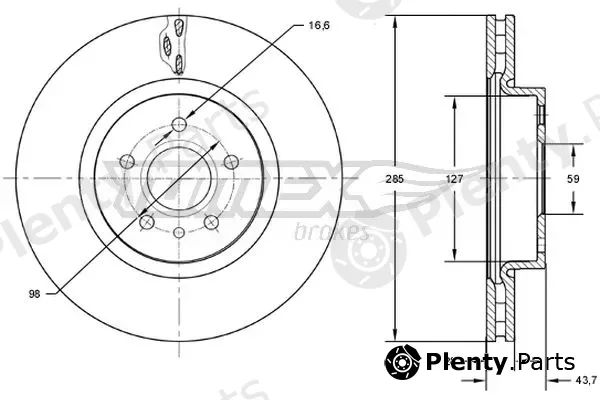TOMEX Brakes TX73-13 — Brake Disc