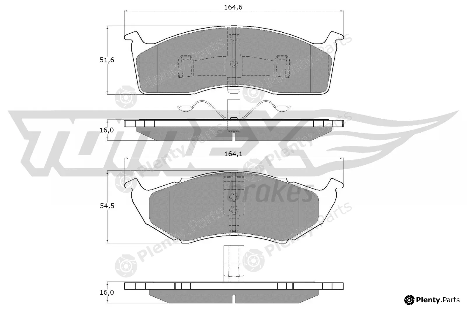 TOMEX Brakes TX15-34 — Brake Pad Set, disc brake