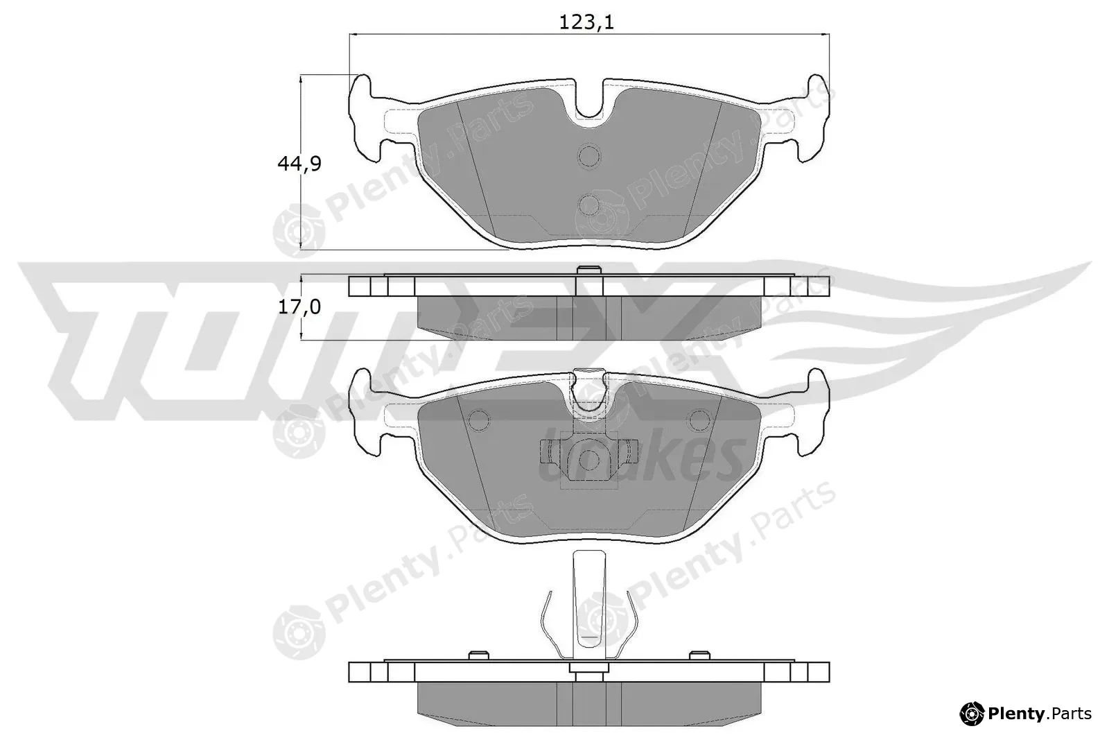 TOMEX Brakes TX13-17 — Brake Pad Set, disc brake