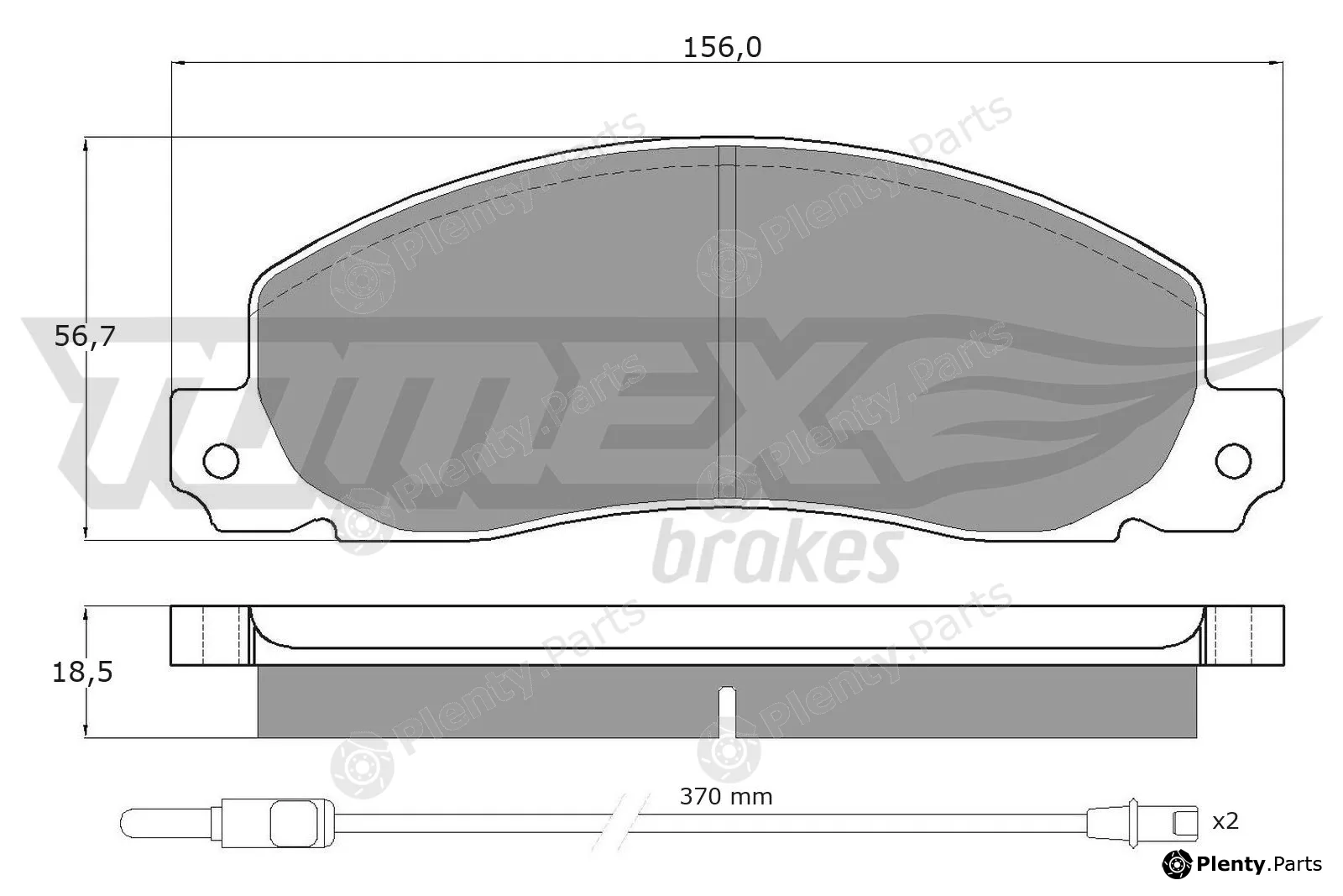 TOMEX Brakes TX11-65 — Brake Pad Set, disc brake