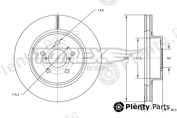 TOMEX Brakes TX71-95 — Brake Disc