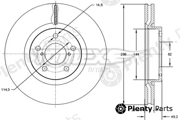 TOMEX Brakes TX72-94 — Brake Disc