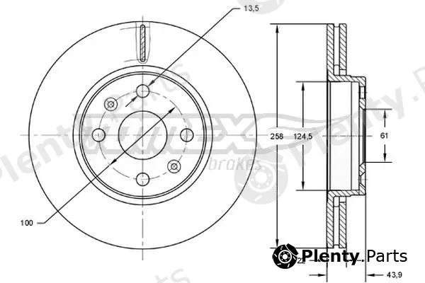 TOMEX Brakes TX72-52 — Brake Disc