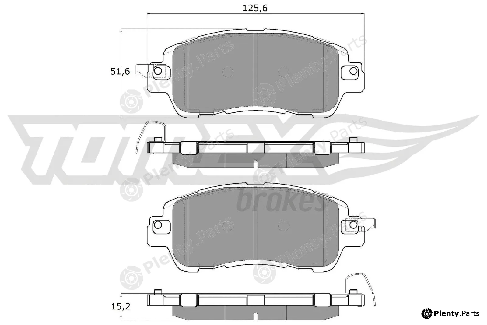 TOMEX Brakes TX18-26 — Brake Pad Set, disc brake