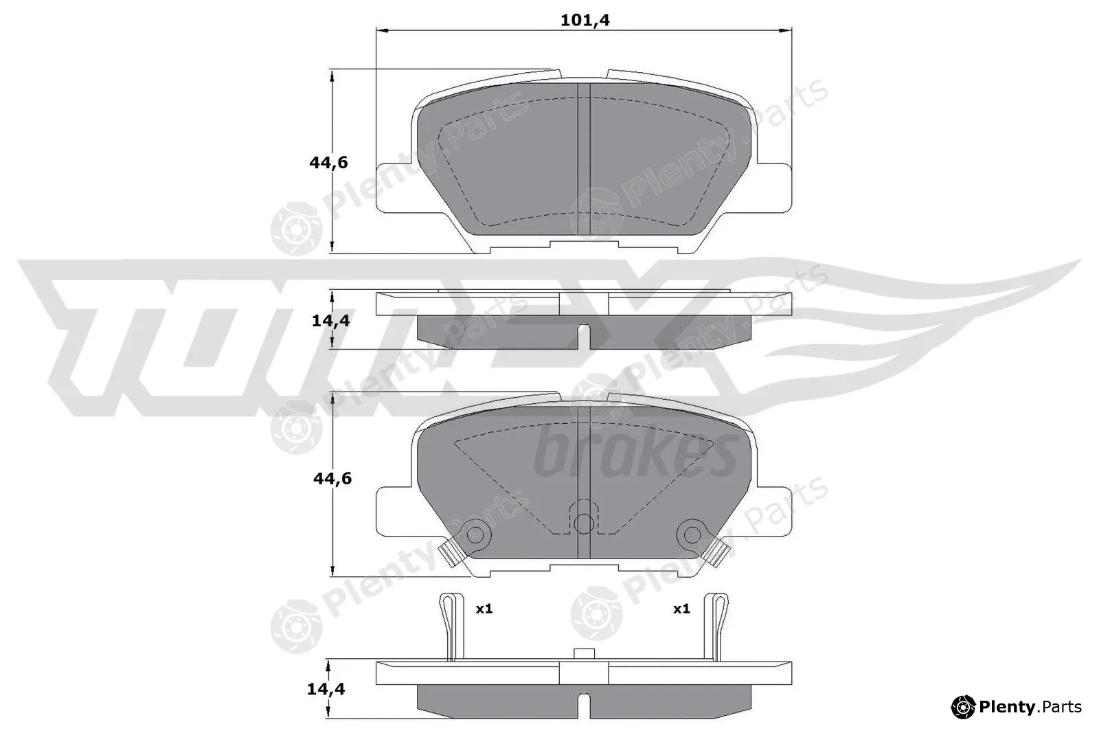 TOMEX Brakes TX17-30 — Brake Pad Set, disc brake