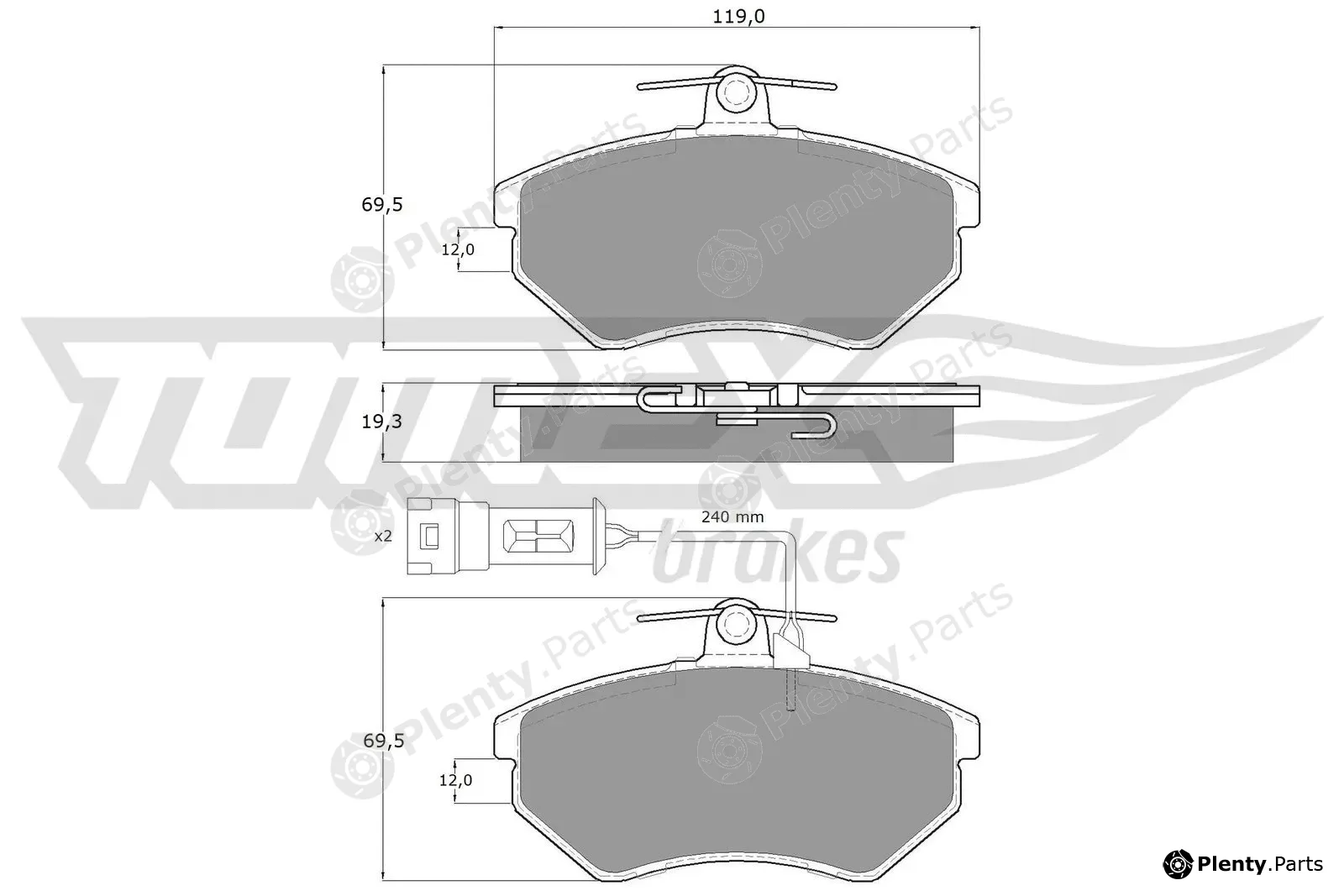TOMEX Brakes TX10-111 — Brake Pad Set, disc brake