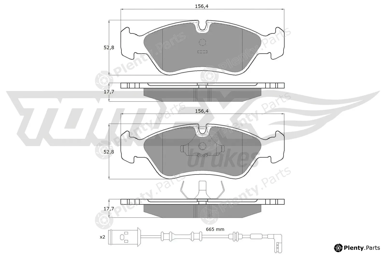 TOMEX Brakes TX10-682 — Brake Pad Set, disc brake