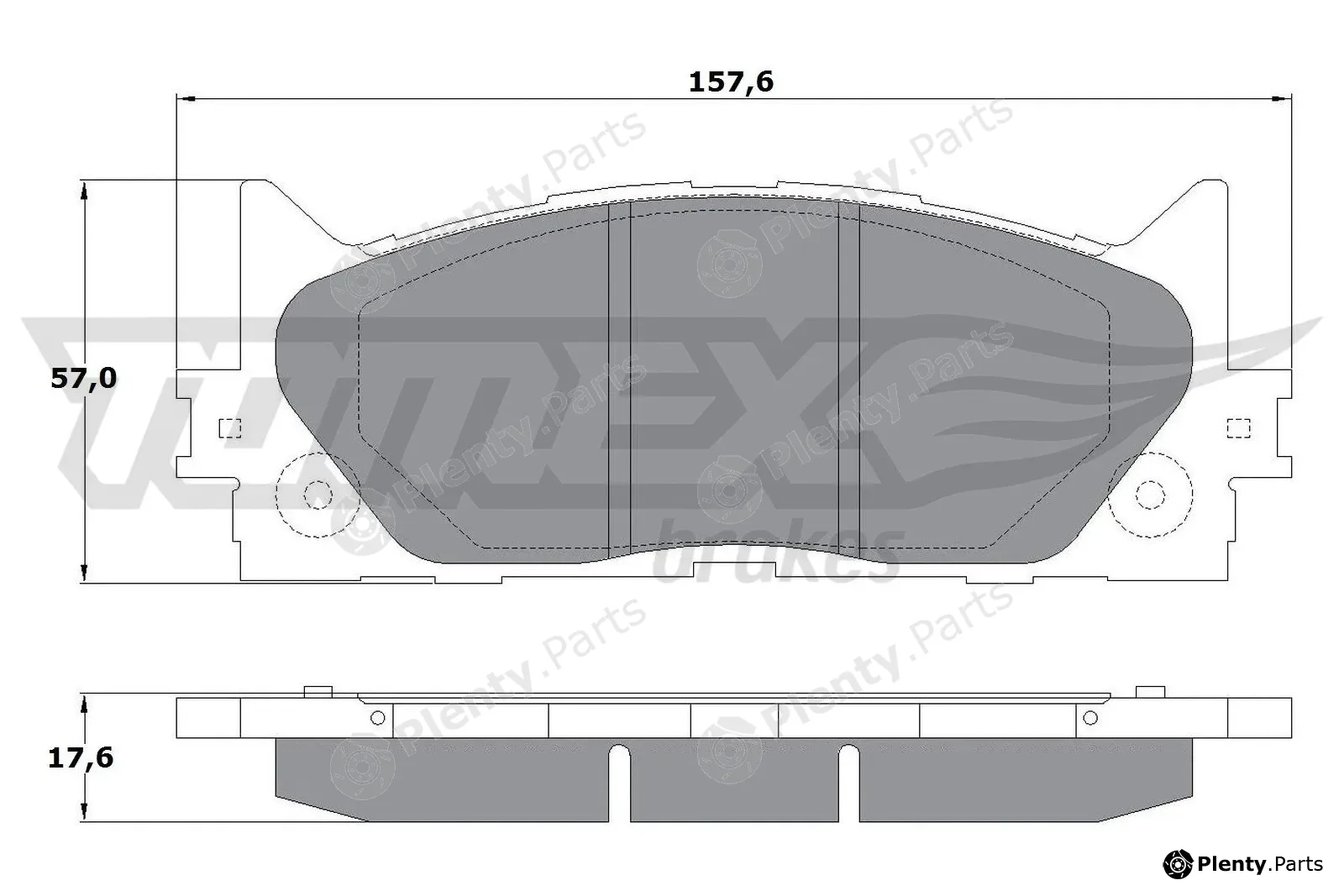 TOMEX Brakes TX17-59 — Brake Pad Set, disc brake