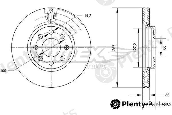 TOMEX Brakes TX70-85 — Brake Disc