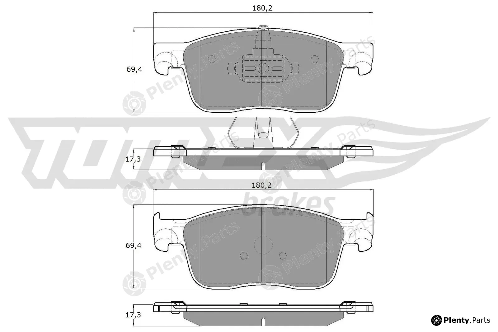 TOMEX Brakes TX18-63 — Brake Pad Set, disc brake