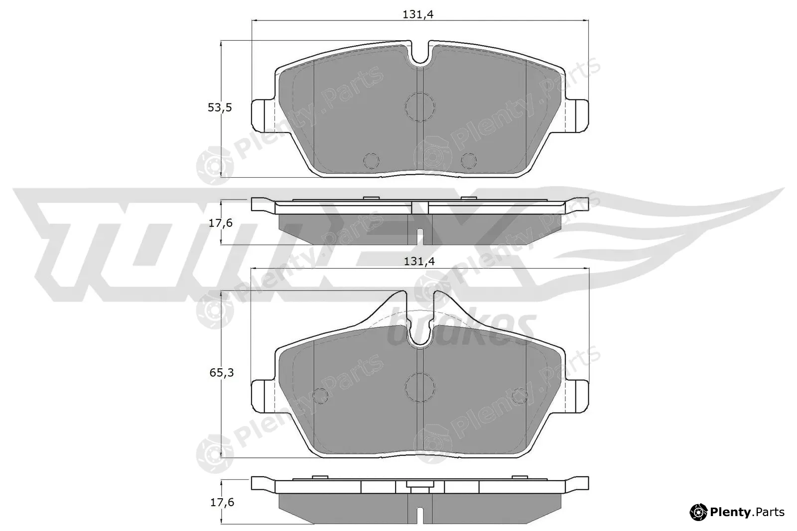 TOMEX Brakes TX14-33 — Brake Pad Set, disc brake