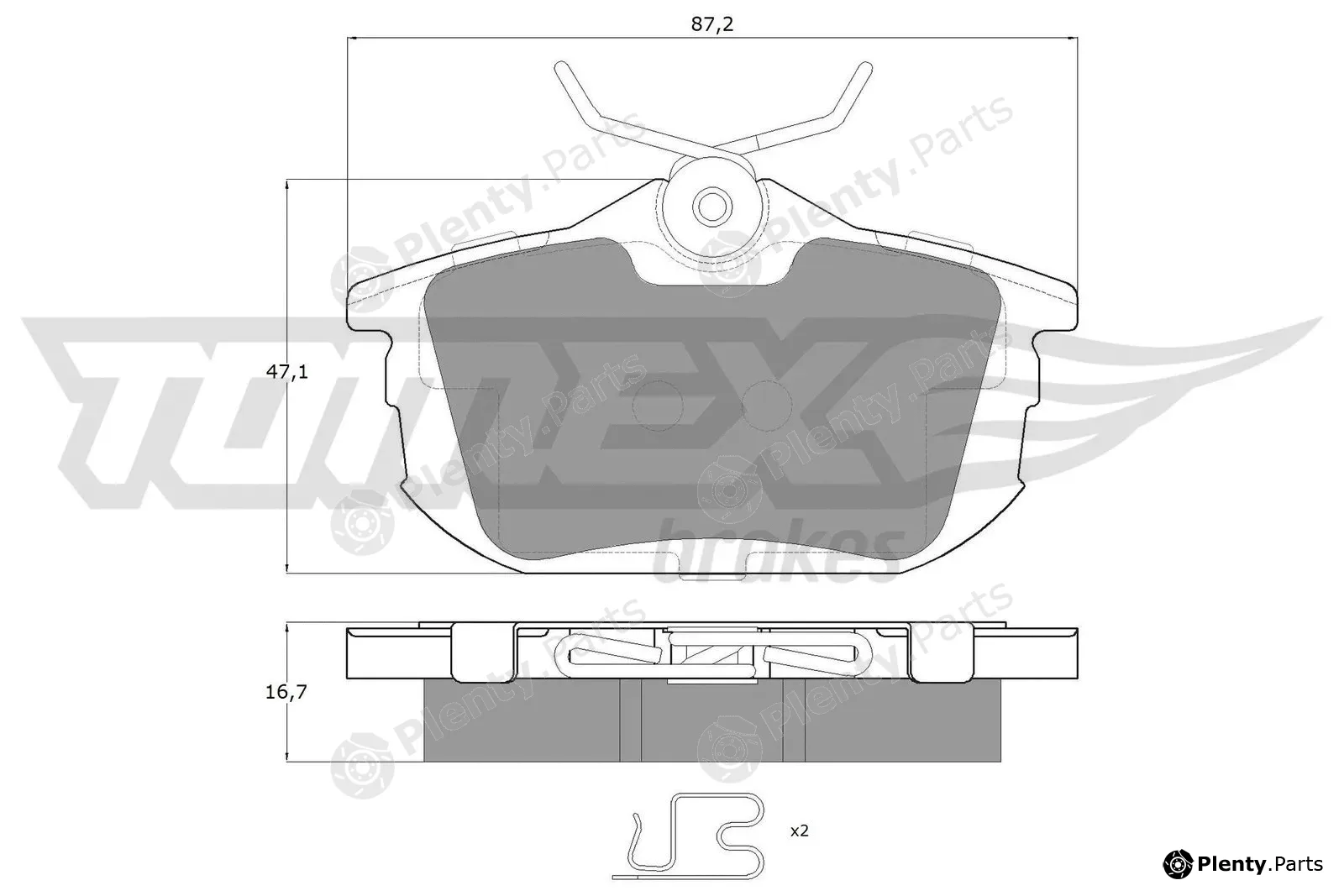 TOMEX Brakes TX13-07 — Brake Pad Set, disc brake