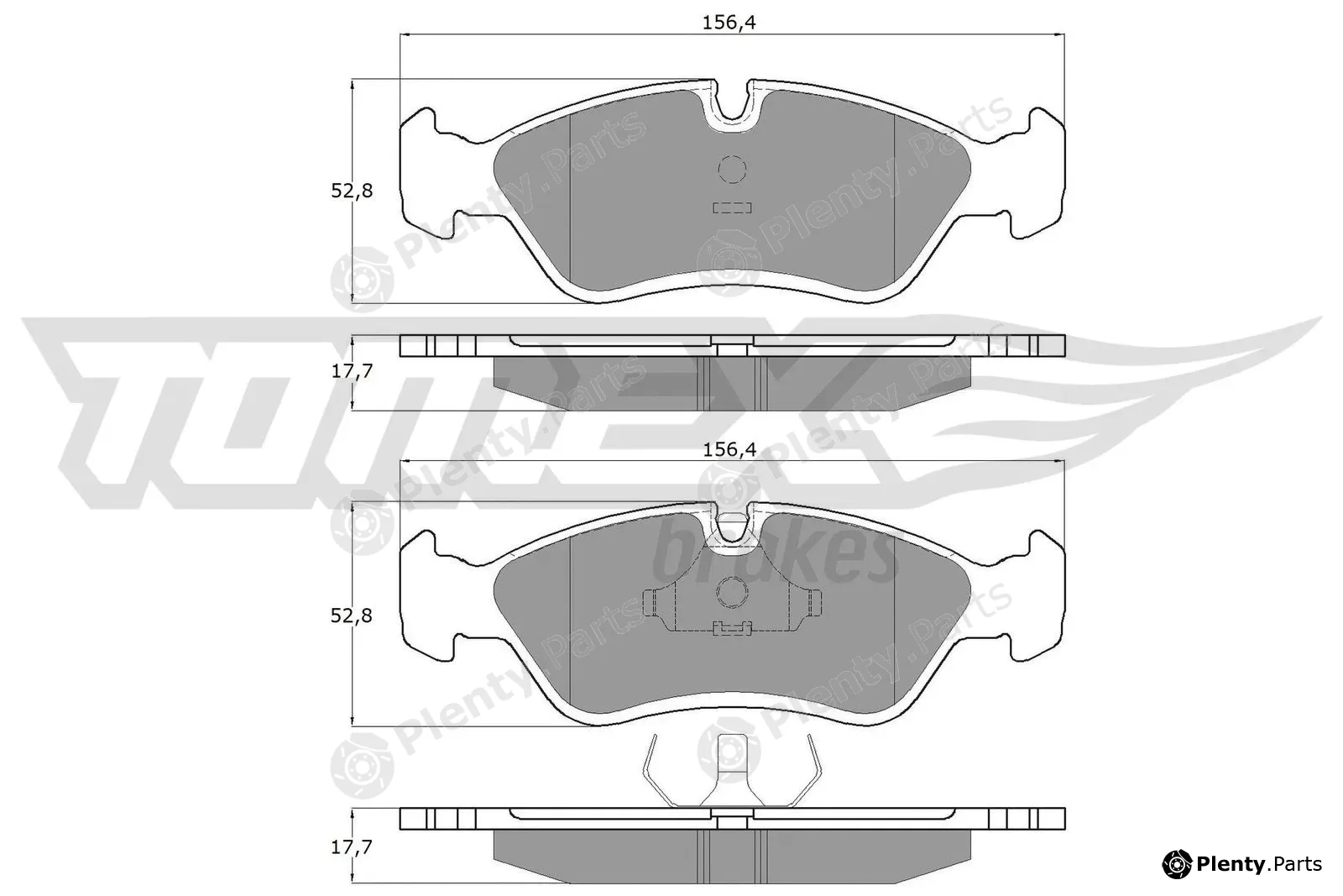 TOMEX Brakes TX10-68 — Brake Pad Set, disc brake