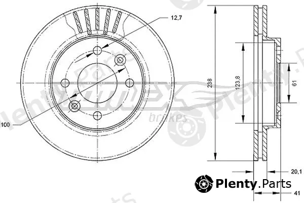 TOMEX Brakes TX70-45 — Brake Disc