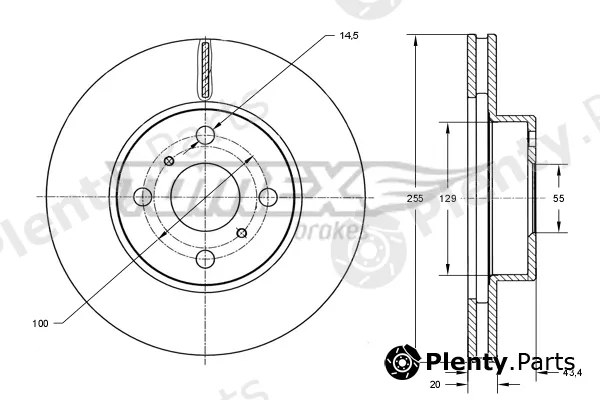 TOMEX Brakes TX73-26 — Brake Disc