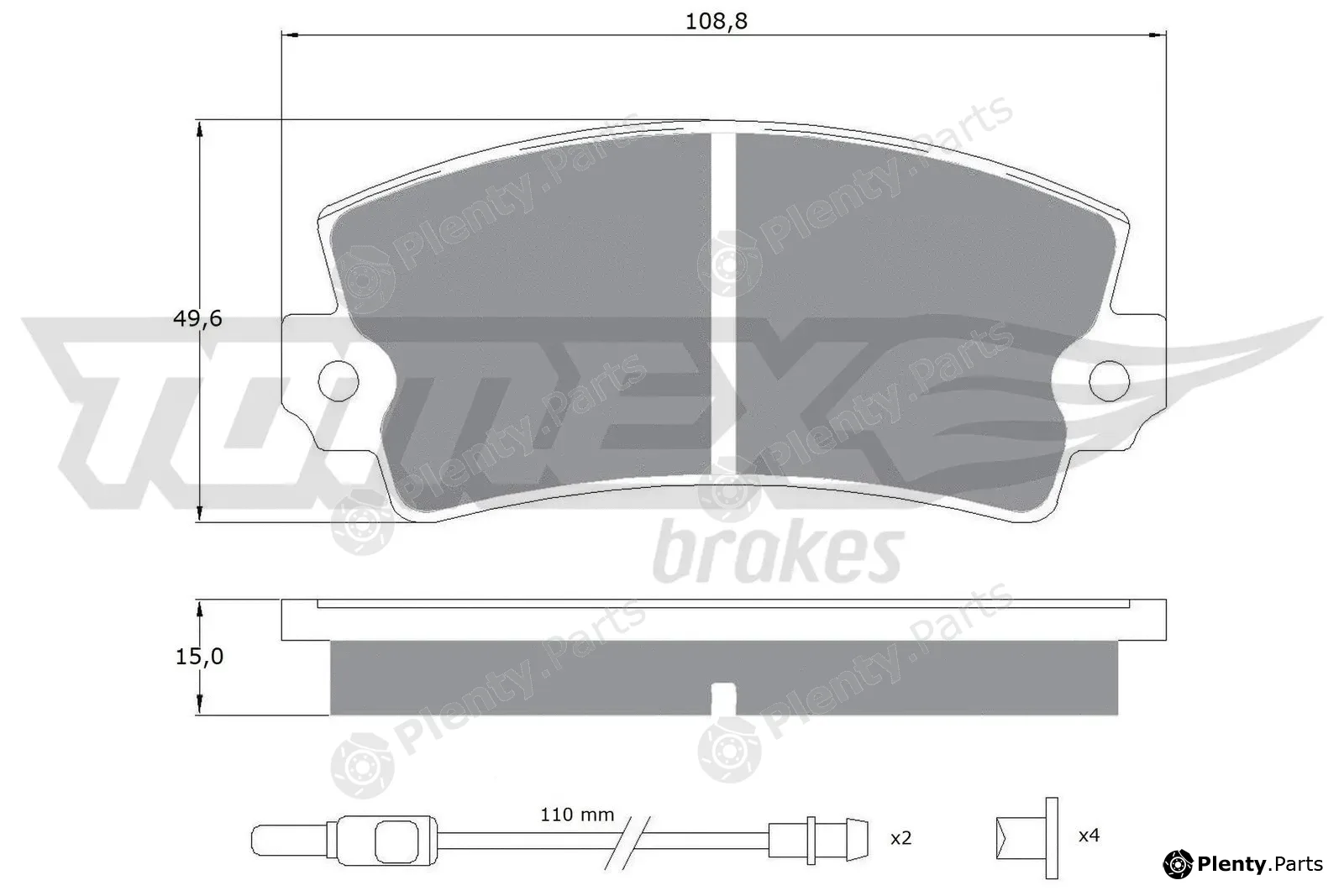 TOMEX Brakes TX10-431 — Brake Pad Set, disc brake