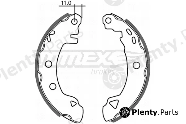 TOMEX Brakes TX21-02 — Brake Shoe Set