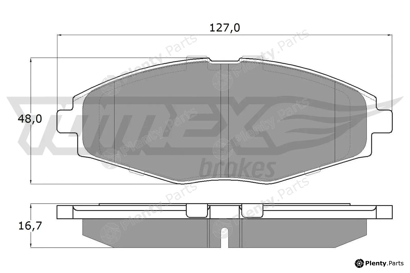TOMEX Brakes TX10-80 — Brake Pad Set, disc brake