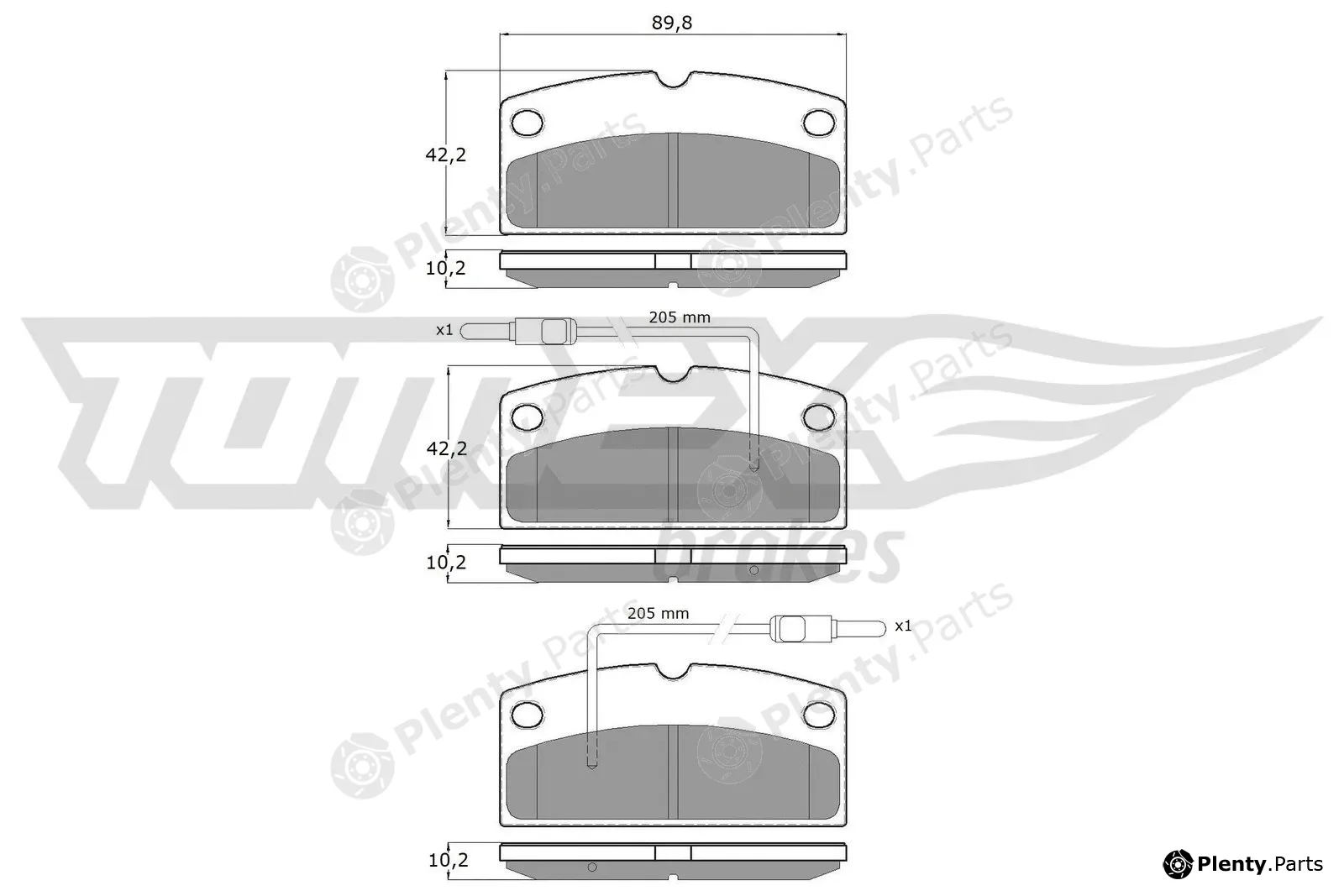 TOMEX Brakes TX18-82 — Brake Pad Set, disc brake