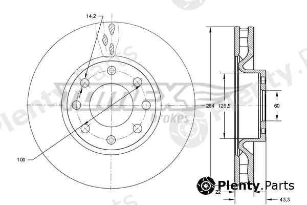 TOMEX Brakes TX73-76 — Brake Disc