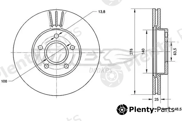 TOMEX Brakes TX71-11 — Brake Disc