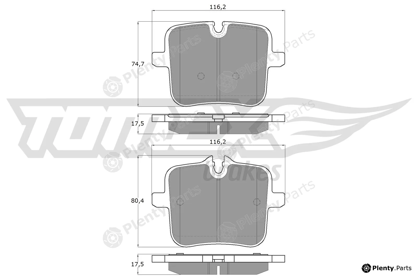 TOMEX Brakes TX60-07 — Brake Pad Set, disc brake