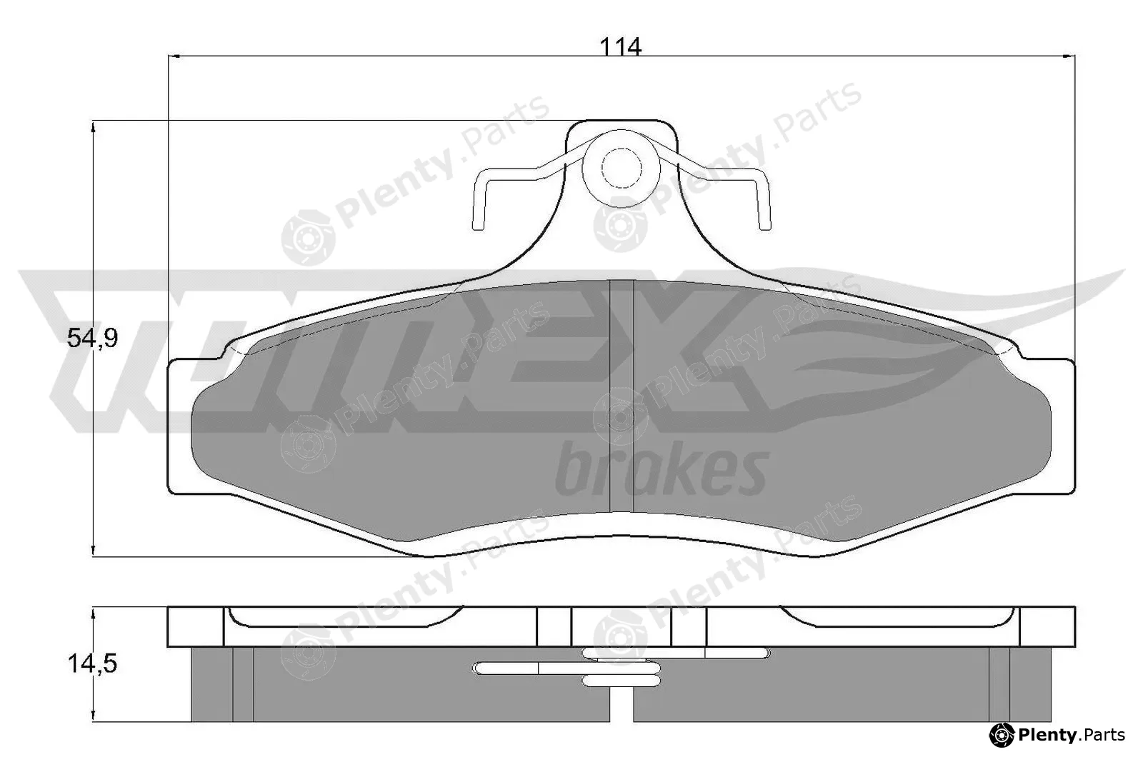 TOMEX Brakes TX10-81 — Brake Pad Set, disc brake