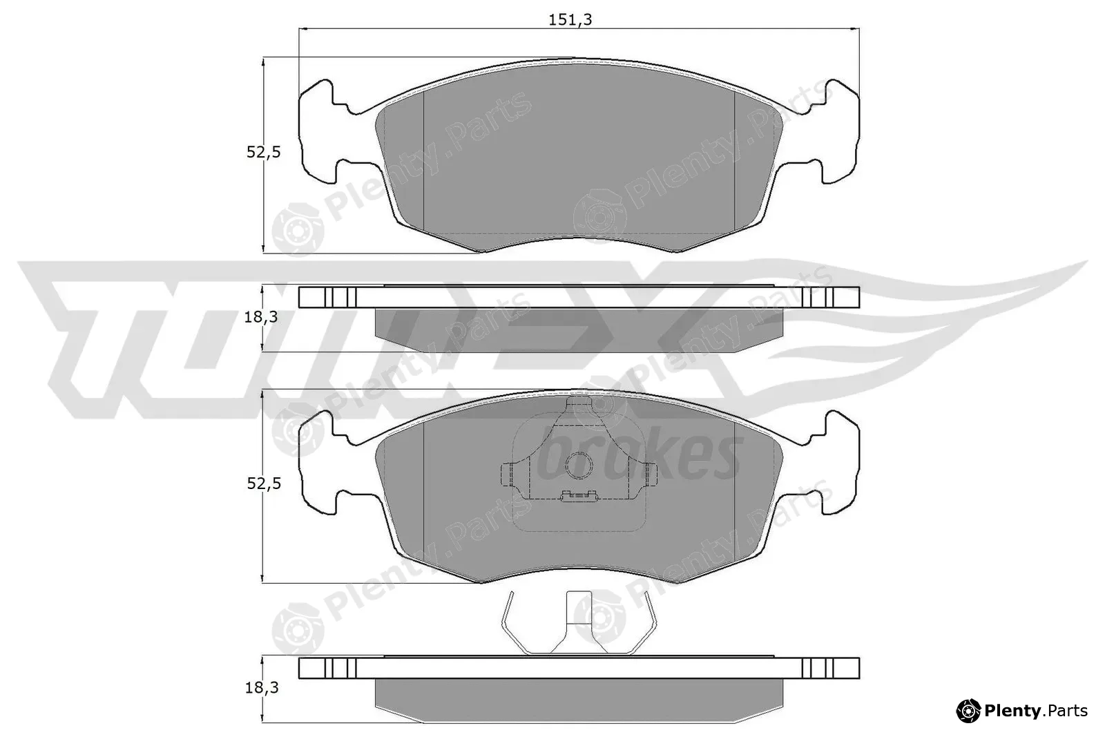 TOMEX Brakes TX11-85 — Brake Pad Set, disc brake