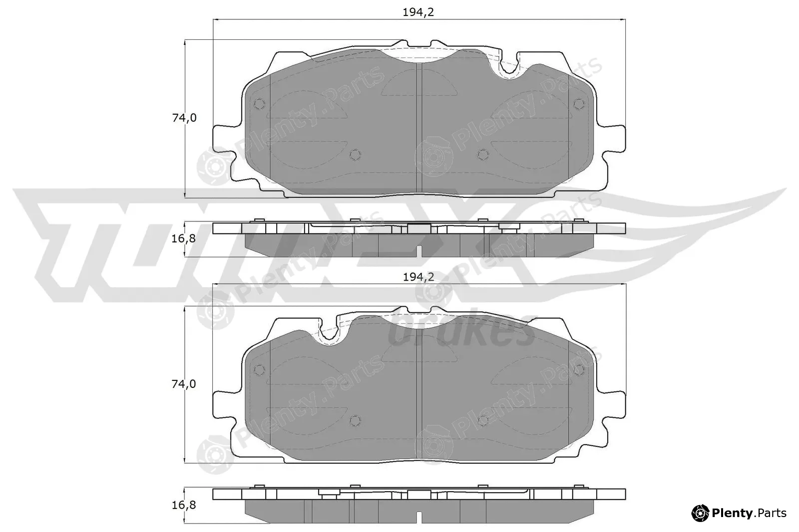 TOMEX Brakes TX18-60 — Brake Pad Set, disc brake