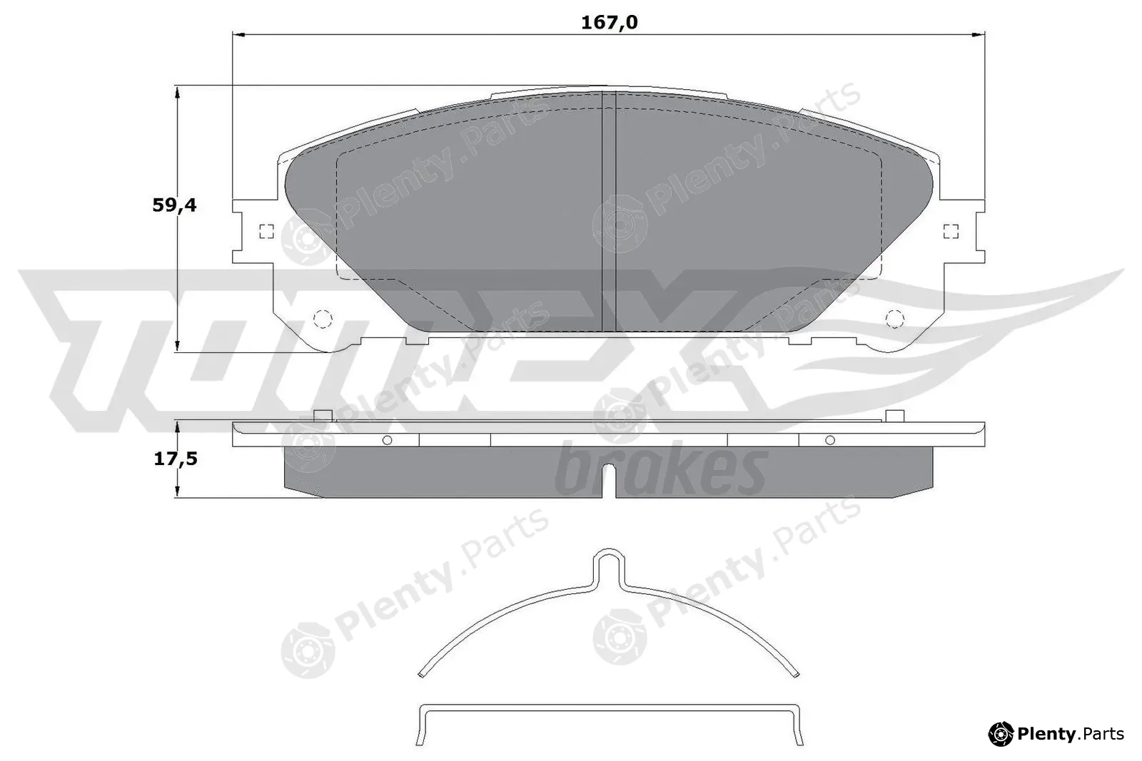 TOMEX Brakes TX17-80 — Brake Pad Set, disc brake