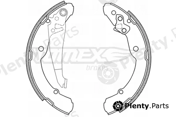 TOMEX Brakes TX21-04 — Brake Shoe Set