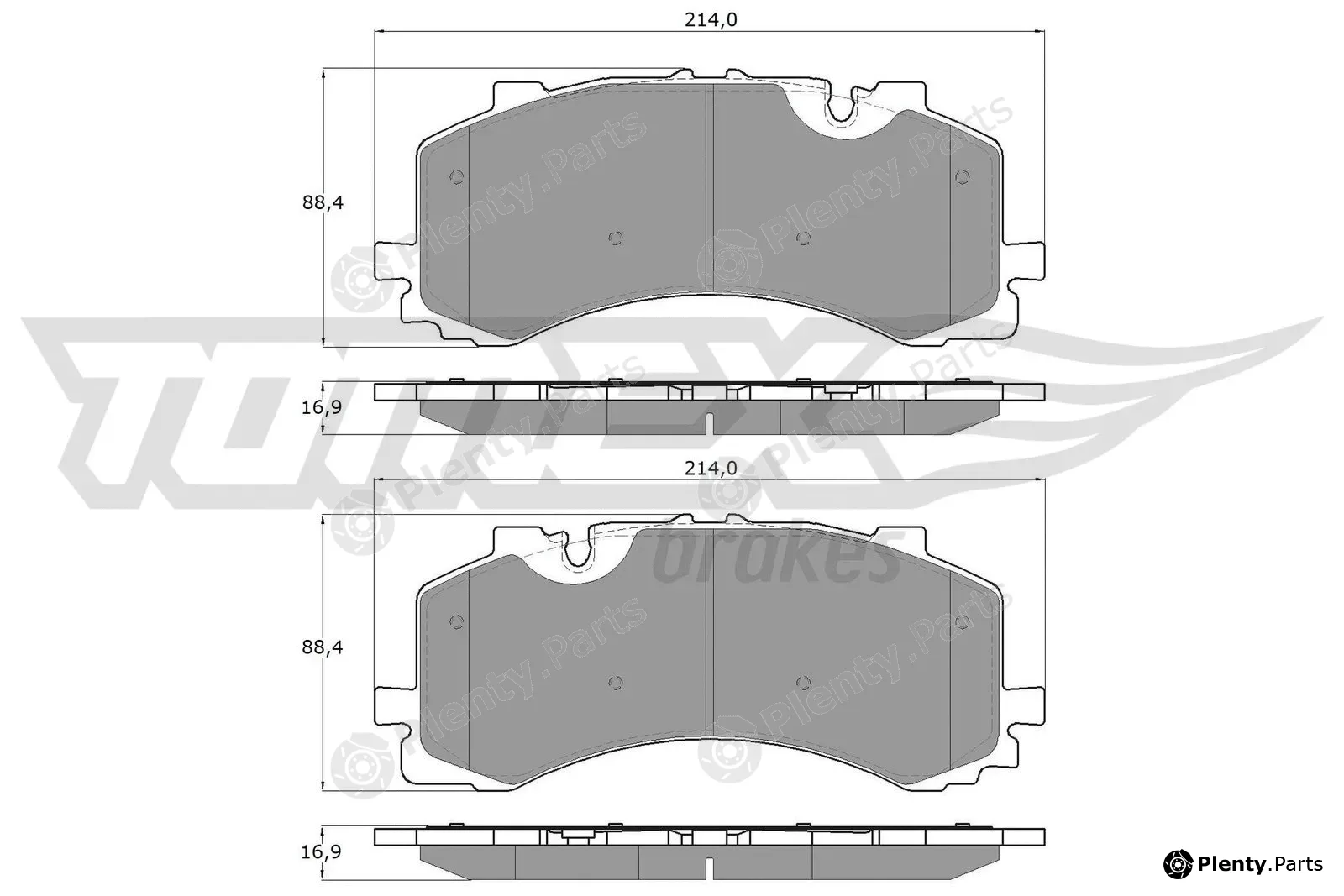 TOMEX Brakes TX19-41 — Brake Pad Set, disc brake